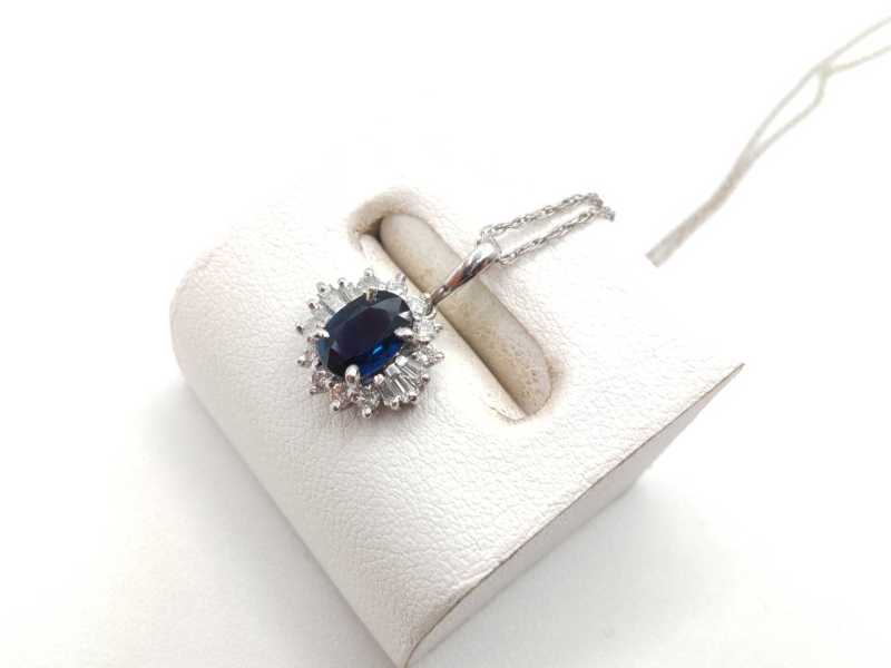 宝石買取 ネックレス Pt900 サファイア ダイヤ